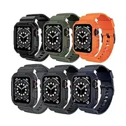 Military Protective Compatible with Apple Watch band 38mm 40mm 41mm 42mm 44mm 45mm 49mm Rugged TPU Strap Replacement Wristband for iwatch Series Ultra 8 7 SE 6