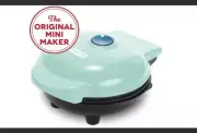 Dash Mini 4" Waffle Maker Non Stick 350 Watts Aqua Brand New!