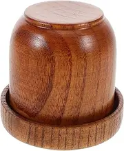 BCOATH 5 Dice in Wooden Cup Ktv Bar Game Accessory Solid Wood Material Shake Dices Cup for Poker and Board Games