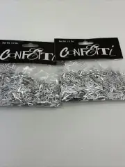 2 Packs Silver Stringfetti Crafts Party Decoration Tabletop Cards 0.5oz