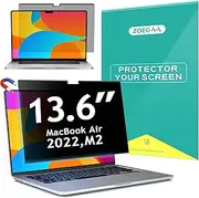 Magnetic Privacy Screen for Macbook Air 13.6/13 Inch (2025-2022/M2/M3/M4), Removable Anti Blue Light Protector Private Security Filter for 13.6inch Mac Laptop Computer