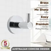 Decaura Wall Hook Hanger Bathroom Chrome Brass Robe Coat Hat Towel Holder Rack