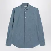 [XACUS] Light Denim Tailor Fit Shirt 43 CM Blue