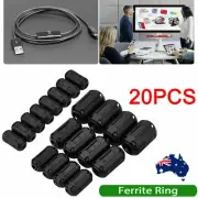 20PCS Clip-on Ferrite Ring Cable Clips Core EMI Noise Suppressor Filter 5MM