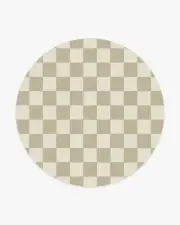 245' Round | Machine Washable Runner Rug | Kid & Pet Friendly | Indoor Rug | Jaque Checkered Stone Rug | Ruggable