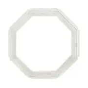 TAFCO WINDOWS Fixed Vinyl Window 24" x 24" Insulated Octagon Geometric White