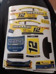 2024Ryan Blaney Menards Maytag Throwback #12 1/64 Peel&Stick Decals
