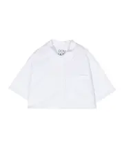 Douuod Kids Buttoned Short-Sleeved Shirt 10Y White