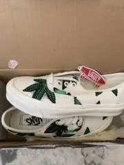 Vans UA OG Authentic LX Sweet Leaf "420" White/Green Shoes VN0A4BV94JM1