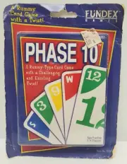 PHASE 10 - Fundex Card Game Rummy Game w/ a Twist - 1998 New In Packaging