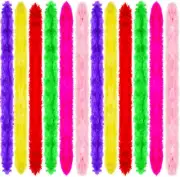 ✨ 24 Piece 6.6 Foot Colorful Feather Boas GREAT VALUE Thin Plush Turkey Feather