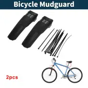 Road Bike MTB Bicycle Mudguard Front Rear 11.30" Fender Mud Guard Black 2 Pcs