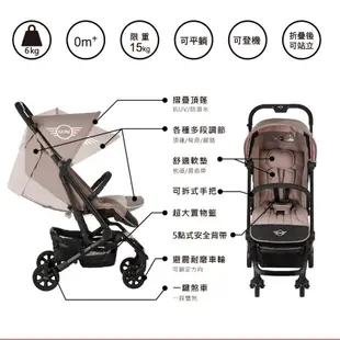 EasyWalker Buggy GO XS 嬰幼兒手推車 送雨罩,收納袋,肩背帶 Mini Cooper聯名經典款