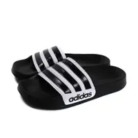 在飛比找ETMall東森購物網優惠-adidas 運動型拖鞋 防水 黑白 條紋 男鞋 GZ950