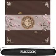 Large Mahjong Mat with Black Carrying Bag Anti Slip and Noise Reduction Table Cover for Mahjong Poker Card Board Games(Coffee,60cm/23.6in)