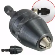 1/4" Keyless Chuck Conversion Hex Shank Adapter Drill Bit Quick Change Driver JQ