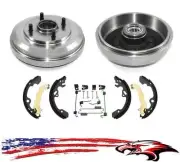 Rear Drums Wheel Bearings Brake Shoes & Spring Kit for Ford Focus 09-11 2.0L (for: Ford)
