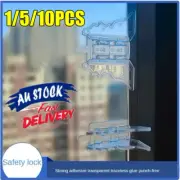 1/5/10PCS Clear Sliding Door Lock, Adhesive Butterfly Shaped Window Safety Locks