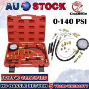 Automotive 0-140PSI Fuel Injection Pump Injector Tester Test Pressure Gauge Kits