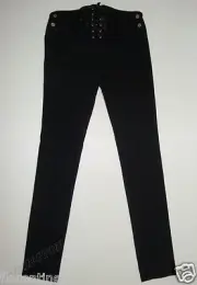 BNWT:SASS&BIDE BLACK WOOL SLIM LEG TROUSERS W/CORSET 40/4 AUS 10 MADE IN ITALY