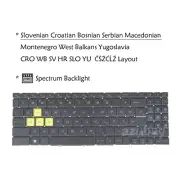 Slovenian CRO Keyboard for MSI Crosshair 15 B12U / 15 C12V / 15 R6E B12U Backlit