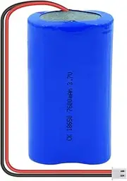 18650 Lithium-Ion Battery Pack 3.7V 7600mAh Rechargeable Replacement Battery with XH Plug, 1 Pcs
