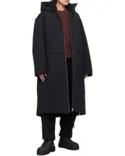 padded coat L black