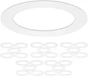 25 Pack Gloss White Goof Trim Ring for 6" Inch Recessed Can Lighting Down Lig...