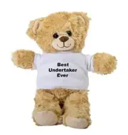 Undertaker Teddy Bear, Gift Stuffed Animal, Plush Teddy Bear with Tee