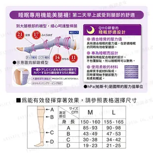 QttO 日本原裝 睡眠專用 美腿襪 襪子 提臀機能 骨盆提臀機能 腳跟褲襪型