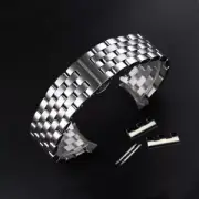 Curved Stainless Steel Metal Bracelet Butterfly Watch Band Strap 18/19/20/21/22