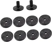 Alasum Professional Drum Cymbal Pads 2.5cm Felt Pad Set Metal Ring 2pcs Drum Kit Accessories for Drums