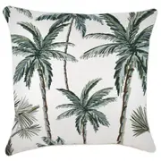 Cushion Cover-With Piping-Palm Tree Paradise White-60cm x 60cm