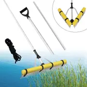 VEVOR Landscape Rake 36" Head Aluminum Landscape Rake 102.36" Adjustable Handle