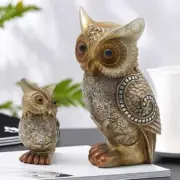 Figurines Animal Owl Ornaments Resin Multicolor Modern Small Carved Home Decor