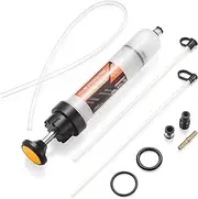 FOUR UNCLES 200cc Fluid Extractor & Fill Pump for Automotive Use - Oil Syringe with a 23" Hose & Two 12" Extension Tubes for Easy Oil Change