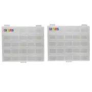 2PCS 25Holds Universal Bobbin transparent plastic Box for Janome,Elna, Kenmore+