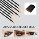 50pcs/set Eyeliner Pen Brush Exquisite Fashion Black Handle Eyeliner Wand