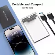 2.5” HDD SSD Case Enclosure Laptop SATA III to USB 3.0 Hard Drive Box W9S5