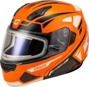 GMAX MD-04S SECTOR SNOW HELMET W/ ELECTRIC SHIELD ORANGE/BLK 3X M4043289