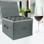 Divided Wine Glass Storage Box 42.5 X 32 X 27 Cm
