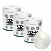 300 Smartbuy CD-R 52X 700MB/80Min Silver Inkjet Printable Blank Recording Disc