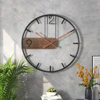 在飛比找蝦皮商城精選優惠-北歐創意時鐘現代簡約居傢客廳裝飾掛鐘輕奢時尚款鐵藝鐘錶