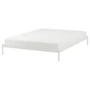 VEVELSTAD bed frame, white, Full/Double