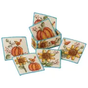 Herrschners® Festive Fall Coasters with Holder Plastic Canvas Kit