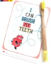 Bamboo Children'S Toothbrush (4 Pack) Colour Coded, Eco Friendly, Vegan, Soft Br
