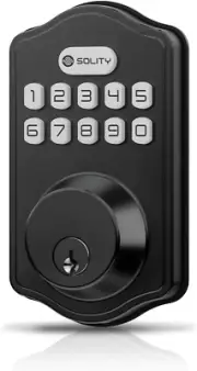 Smart Digital Electronic Deadbolt Door Lock, Keyless Entry, Auto Lock, 100 Custo