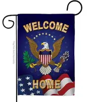 Breeze Decor G158064 Welcome Home Americana Military Impressions Decorative V...