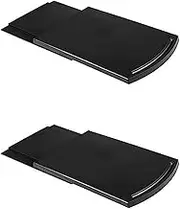 Kitchen Caddy Sliding Coffee Tray Mat Coffee Maker Mat Trays, Under Cabinet Appliance Coffee Maker Pot Machine Toaster Countertop Storage Moving Slider with Smooth Rolling Wheels (Black, 2 Pack)