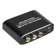 1080P HDMI to RCA Converter AV/CVSB L/R Video Box Support NTSC PAL